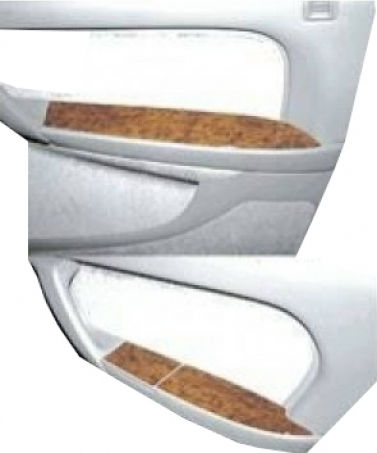 Richter Car Door Frame Decoration Door Trim for Opel Omega A 10/86-6/94 6T in Silver Color