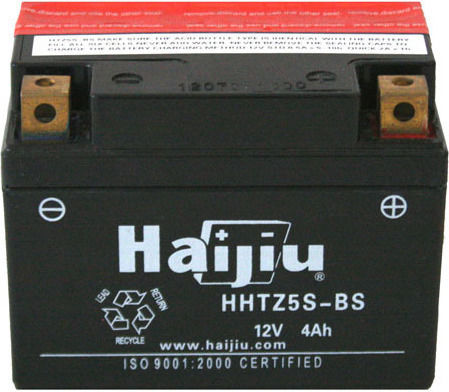 HaiJiu Closed Type Motorcycle Battery YTZ5S-BS with Capacity 4Ah