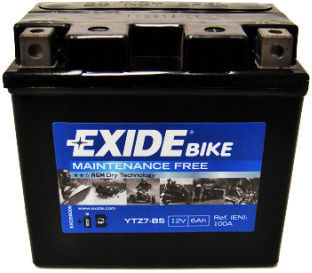 Exide Maintenance Free Мотоциклетна батерия 100Спецификация с капацитет 6Ах