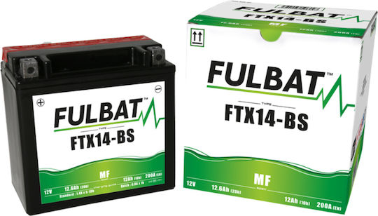 Fulbat Μπαταρία Μοτοσυκλέτας YTX14-BS με Χωρητικότητα 12Ah