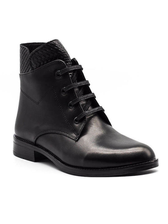91113 Leather Women's Ankle Boots Black