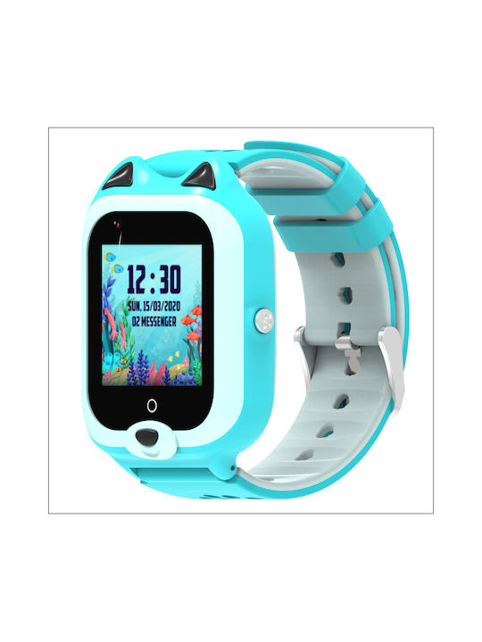 Wonlex Kinder Digitaluhr mit GPS und Kautschuk/Plastik Armband Blau