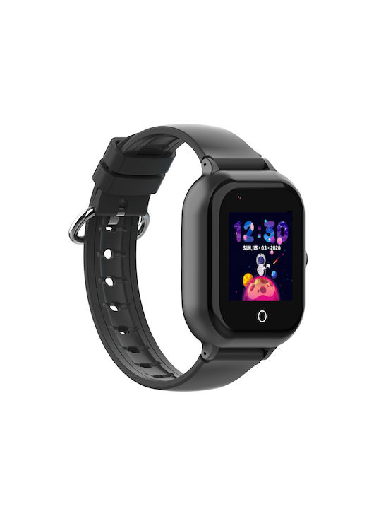 Wonlex KT24 Kinder Digitaluhr mit GPS und Kautschuk/Plastik Armband Schwarz