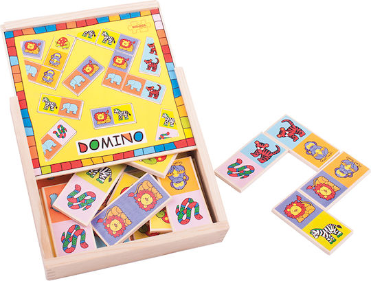 Joc de Societate Ξύλινο Domino Ζωάκια pentru 1+ Jucători 2+ Ani (EN) Big Jigs