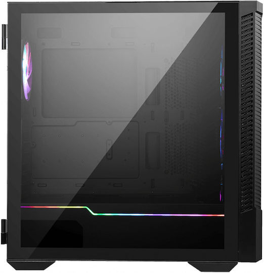 MSI MPG Velox 100R Геймърско бюро Midi Tower Компютърна кутия със страничен прозорец Черен