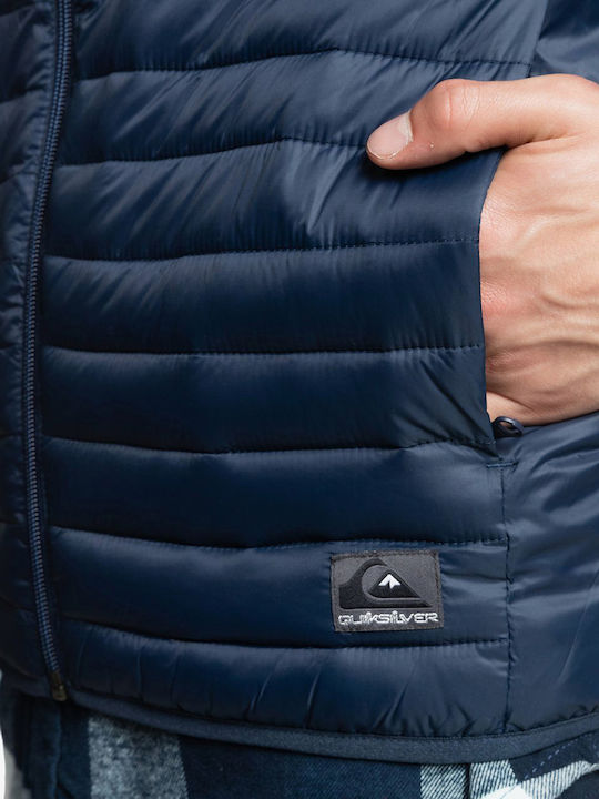 Scaly Ärmellos Jacke Puffer Marineblau