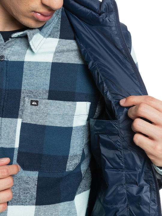 Scaly Ärmellos Jacke Puffer Marineblau