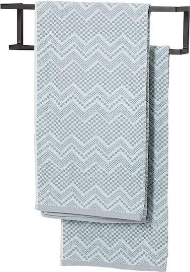 Sealskin Carre Ράγα Μπάνιου Μονή Επιτοίχια με Βίδες ​48x12cm Μαύρη