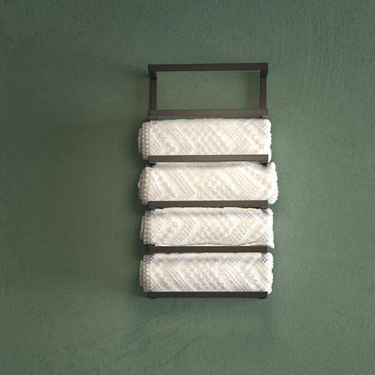 Sealskin Carre Ραφιέρα Μπάνιου 5 Θέσεων Επιτοίχια με Βίδες 24x12cm Μαύρη Sealskin Carre Ραφιέρα Μπάνιου 5 Θέσεων Επιτοίχια με Βίδες 24x12cm Μαύρη