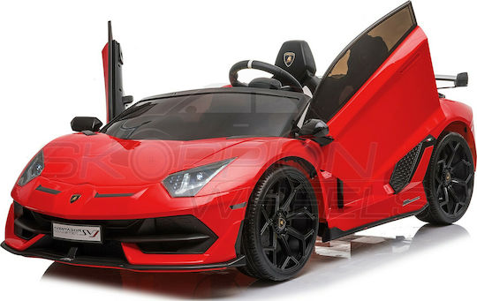 Lamborghini Aventador SVJ Două Locuri Cu Telecomandă Licențiat 24 Volt Roșu Pentru 6+ Ani