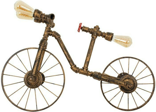GloboStar Swiftwalker Vintage Leuchte Wand mit Fassung E27 Bronze 85x29.5x55cm