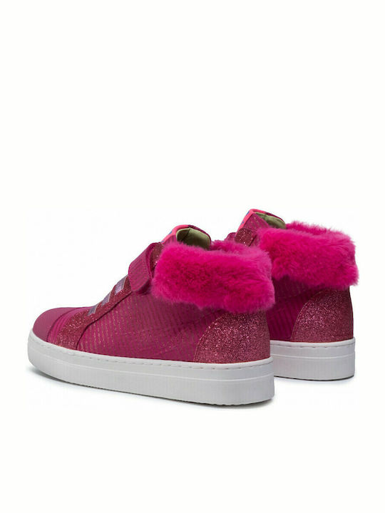 Kids Sneakers High Anatomic with Scratch Fuchsia