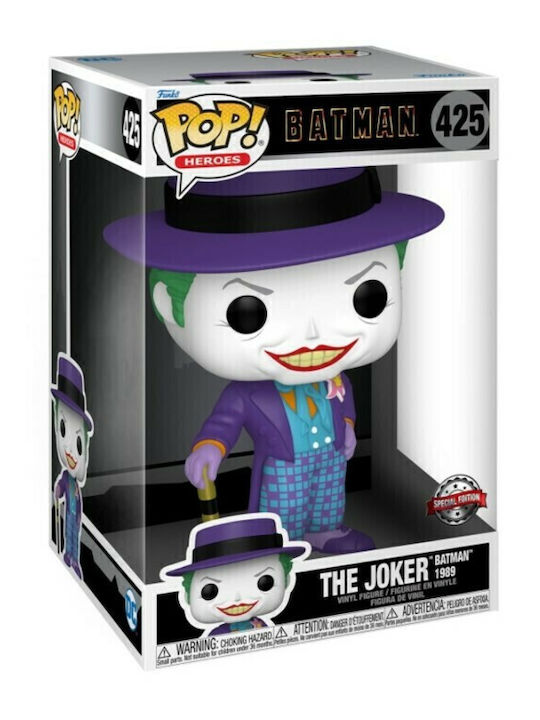 Funko Поп! Герои: Joker с шапка Супер голям 10"​ (25cm) Специално издание
