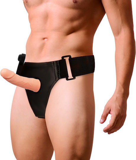 Harness Attraction Harness Attraction Marcos Harness με Dildo 15cm και Δόνηση στο χρώμα του δέρματος