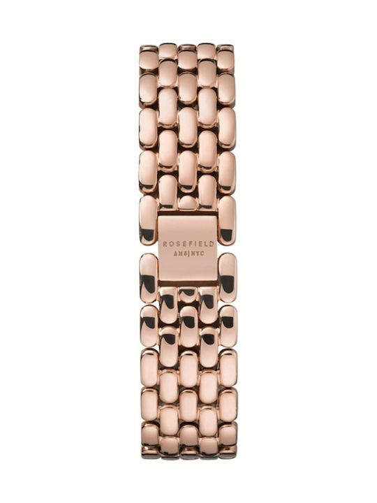 Rosefield The Gabby Γυναικείο Ρολόι 33mm Χρονογράφος Μπαταρίας με Ροζ Χρυσό Μεταλλικό Μπρασελέ