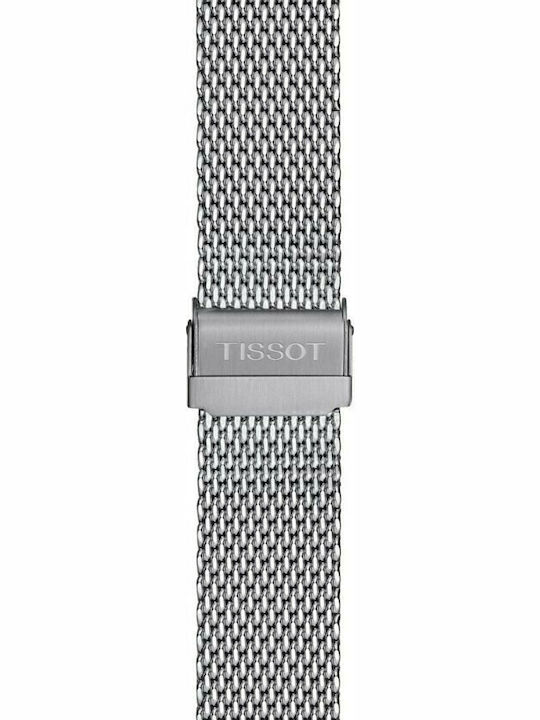 Tissot T-Classic PR 100 Chronograph Ανδρικό Ρολόι 41mm Χρονογράφος Μπαταρίας με Ασημί Μεταλλικό Μπρασελέ