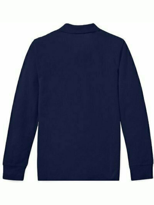 Kinderpolo Langarm Blau