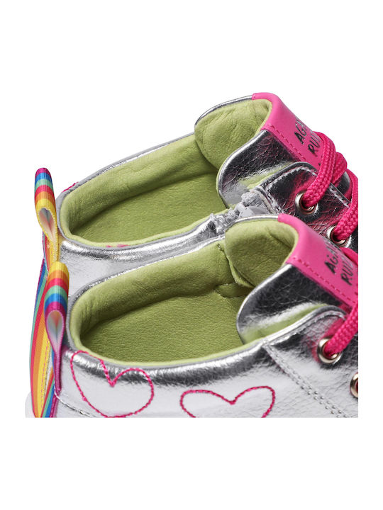 Kinder Sneakers Hoch Anatomisch Silber