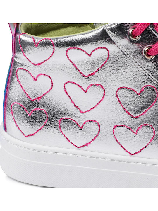 Kinder Sneakers Hoch Anatomisch Silber