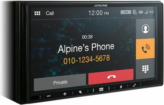 Alpine Ηχοσύστημα Αυτοκινήτου 2DIN (Bluetooth/USB/WiFi/GPS/Apple-Carplay/Android-Auto) με Οθόνη Αφής 7"