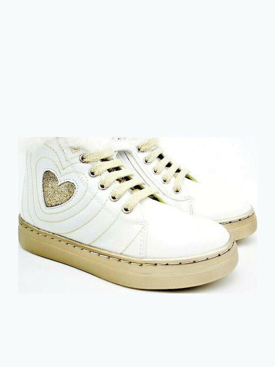Kinder Sneakers Hoch Anatomisch Weiß