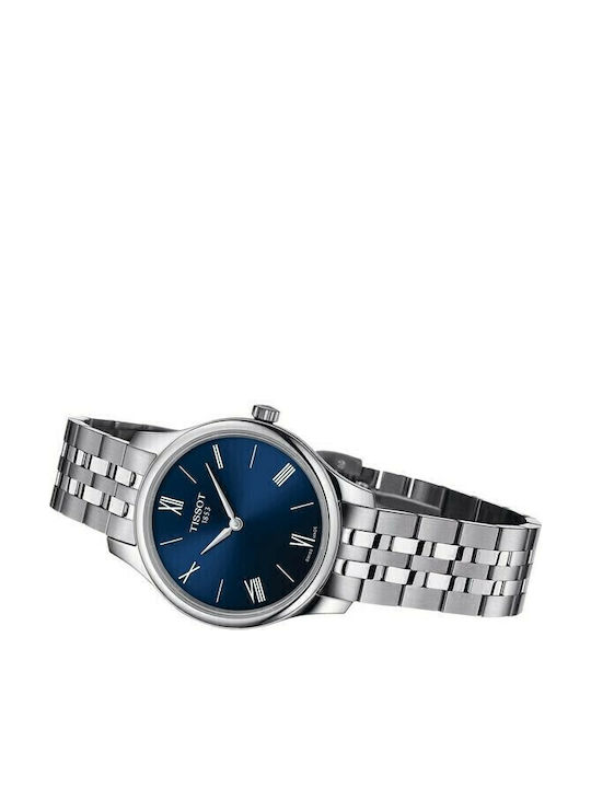 Tissot T-Classic Tradition 5.5 Ρολόι Μπαταρίας με Μεταλλικό Μπρασελέ