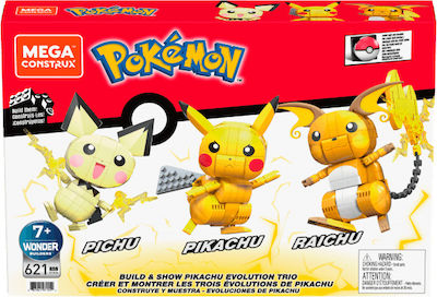 Mega Bloks Pokémon Pikachu Evolution Trio 621τμχ