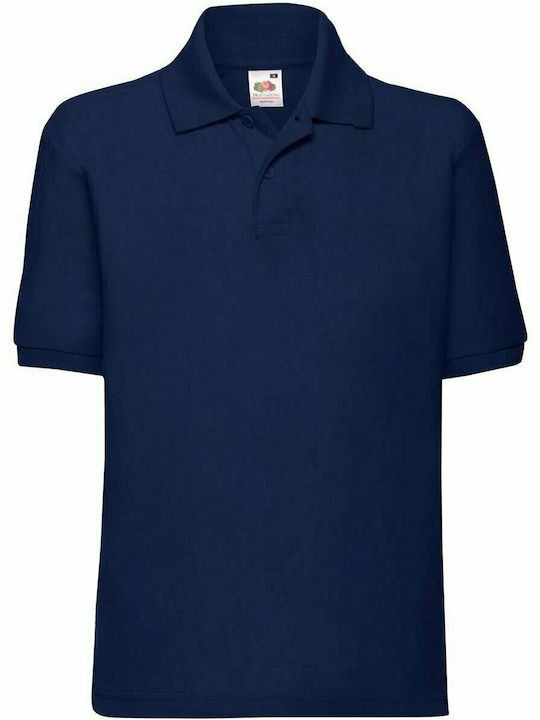 Fruit of the Loom Kids Polo Short Sleeve Navy Blue