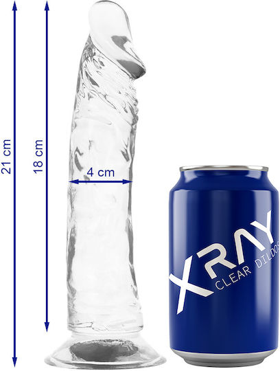 Dream Love XRay Cock Realistic Dildo With Suction Cup Clear 21cm