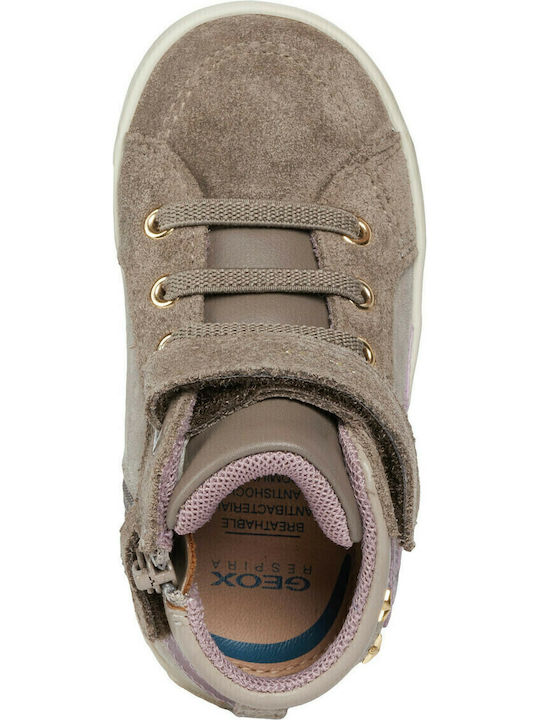 Kilwi Παιδικά Sneakers High Ανατομικά με Σκρατς Μπεζ