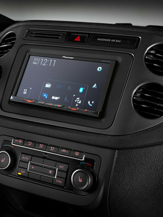 Pioneer Auto-Audiosystem Dodge Ladegerät (Bluetooth/USB/AUX/WiFi/GPS/Apple-Carplay/Android-Auto) mit Touchscreen 7"