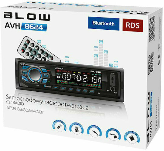 Blow AVH-8624 Ραδιόφωνο Αυτοκινήτου 1 DIN (Bluetooth/USB)