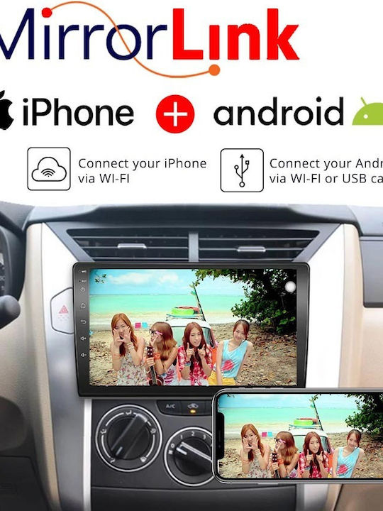 Auto-Audiosystem für Peugeot 107 2005-2014 (Bluetooth/USB/AUX/WiFi/GPS/Apple-Carplay/Android-Auto) mit Touchscreen 10"