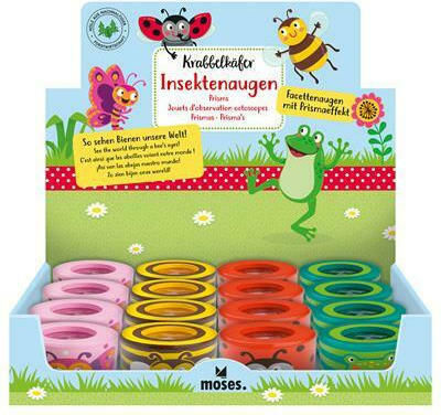 Moses Wooden Kaleidoscope Crawling Beetle Insect Eyes (Various Designs/Assortment of Designs) 1pc