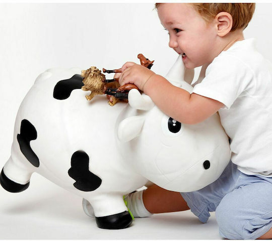 Kidzzfarm Hop Hop Cow Bella for 1+ years Years White 40cm.