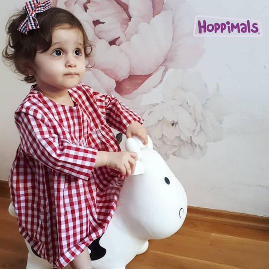 Hoppimals Χοπ Χοπ Αγελάδα Αγελαδίτσα για 1+ Ετών Λευκό 50εκ.