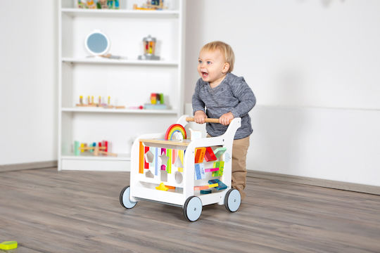 Small Foot Baby Push Walker Elephant for 12+ Months White