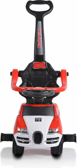 Moni Rider 308 Количка Езда На с Ръкохватка За Родител За 12+ Месеца Червена