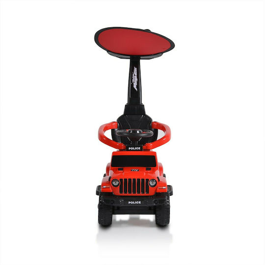 Moni Police Car Ride On with Parental Handle for 12+ Months Red
