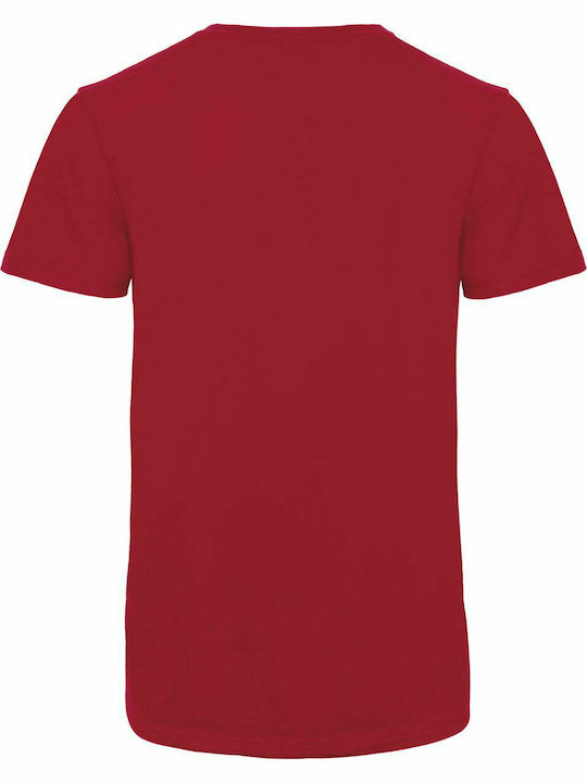 B&C Men's Short Sleeve Promotional T-Shirt Red