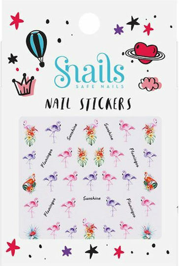 Snails Nail Stickers Flamingos Joc de Manichiură