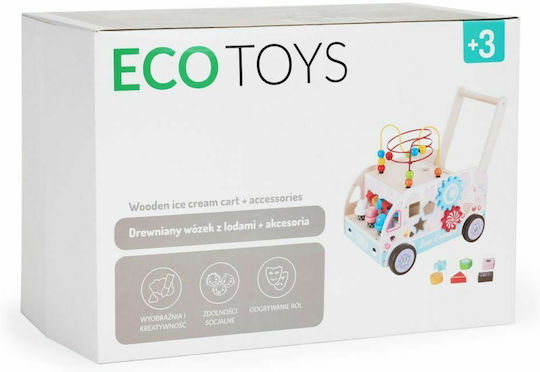 Ecotoys Eiscreme-Verkauf aus Holz Für 3+ Jahre 12Stück