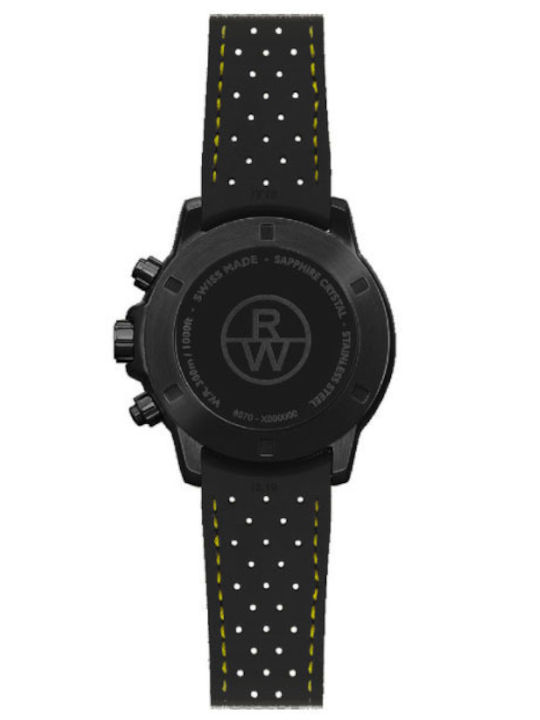 Raymond Weil Tango Ανδρικό Ρολόι 43mm Χρονογράφος Μπαταρίας με Μαύρο Καουτσούκ Λουράκι