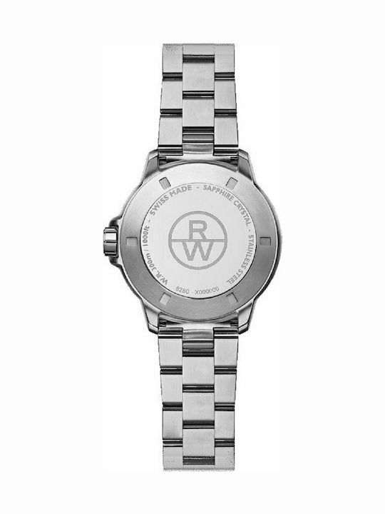 Raymond Weil Tango Dual Time Ανδρικό Ρολόι 42mm Μπαταρίας με Ασημί Μεταλλικό Μπρασελέ