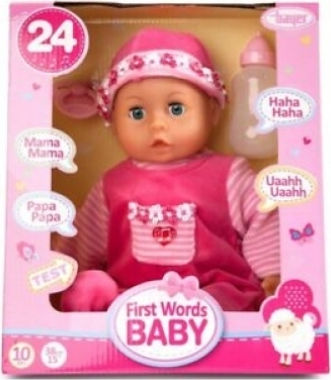 Bayer Design Μωρό Κούκλα First Words Baby για 1+ Ετών 38 εκ.