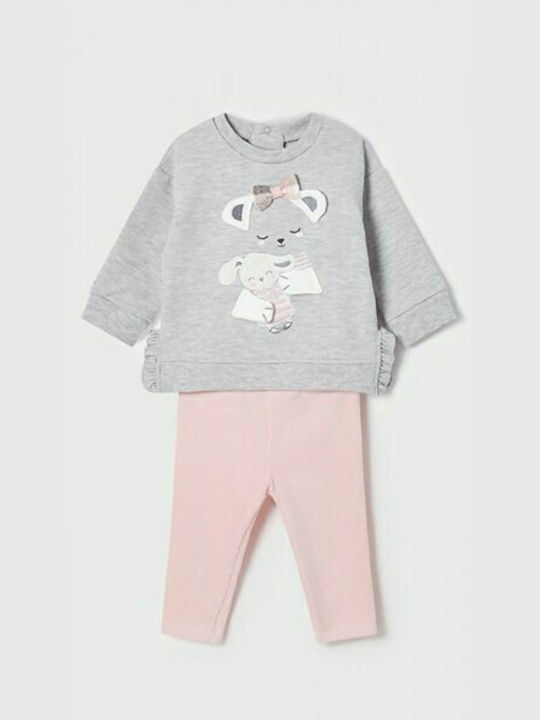 Mayoral Kinder Set mit Leggings Winter 2Stück Gray