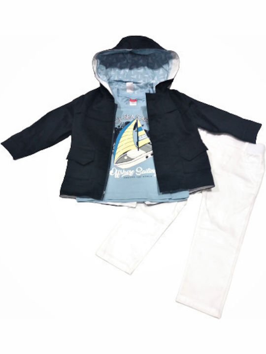 Joyce Kids Set with Pants & Jacket Winter 3pcs Light Blue