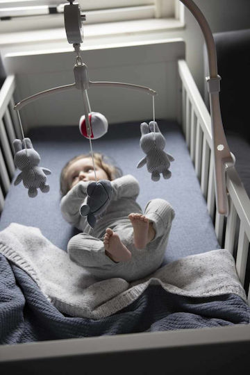Baby Oliver Cot Mobile with Mirror with Rotating Miffy Fun At Sea for Newborns