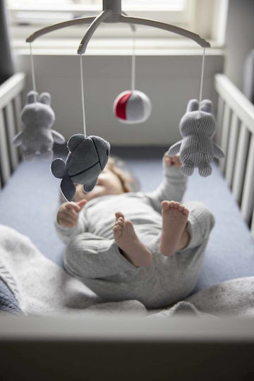 Baby Oliver Cot Mobile with Mirror with Rotating Miffy Fun At Sea for Newborns