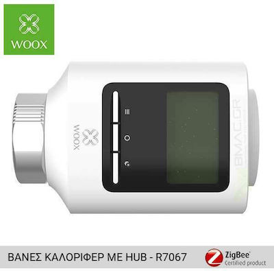 Woox HUB Set R7067 Ηλεκτρονική Θερμοστατική Κεφαλή με Wi-Fi για Σώμα Καλοριφέρ
